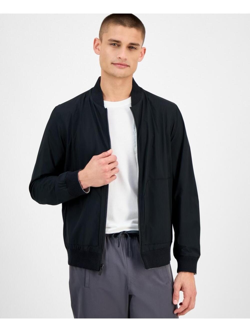 $140 Alfani Men's Reversible Jacket Deep Black 3XL